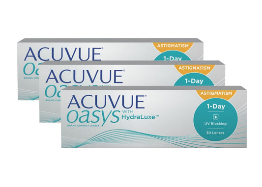 ACUVUE® OASYS® 1-DAY with HydraLuxe™ for ASTIGMATISM - 90 pack